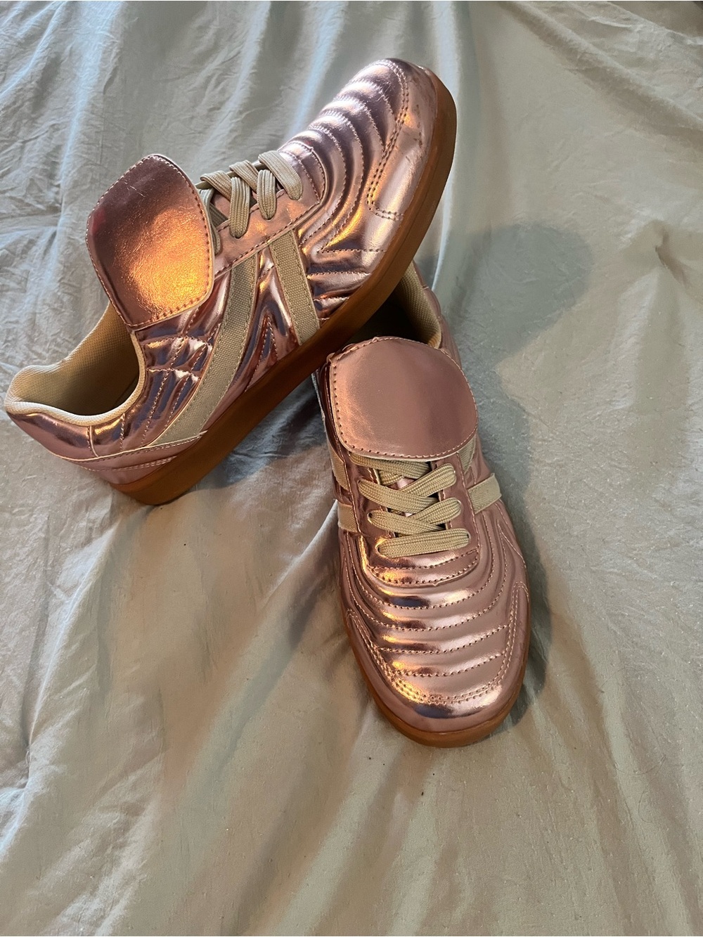 Steve Madden Metallic Pink Women's Sneaker with Gum Sole